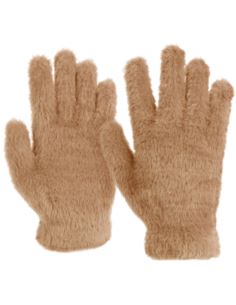 Damskie rękawiczki alpaka brązowe